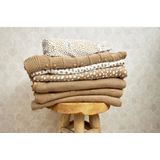 MEYCO Baby Cheetah Couverture tricotée en velours pour bébé 80% coton 20% polyester Couleur taupe 100 x 150 cm