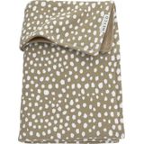 MEYCO Baby Cheetah Couverture tricotée en velours pour bébé 80% coton 20% polyester Couleur taupe 100 x 150 cm