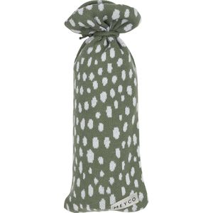 Meyco - Warmteflesovertrek - Cheetah - Forest Green - 100% Katoen