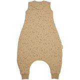 Meyco Baby Rib Mini Spot baby winter slaapoverall jumper - toffee melange - 104cm - 2.0 TOG