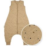 Meyco Baby Rib Mini Spot baby winter slaapoverall jumper - toffee melange - 104cm - 2.0 TOG