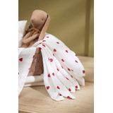 Meyco Baby Sweet Heart swaddle - 2-pack - hydrofiel - red - 120x120cm