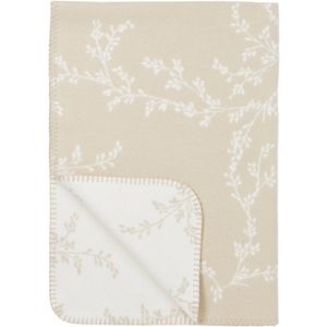 Meyco Baby Branches ledikant deken - geweven - sand - 100x150cm - 1.0 TOG