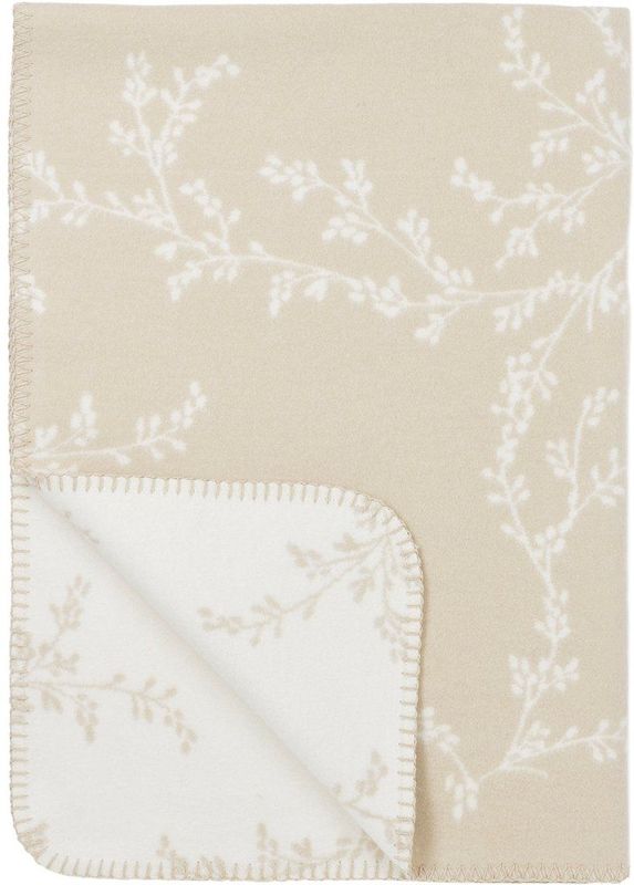 Meyco Baby Branches ledikant deken - geweven - sand - 100x150cm - 1.0 TOG