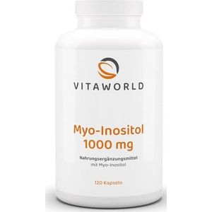 Pack van 3 Vita World Myo-Inositol 1000 mg 3 x 120 capsules apothekersproductie veganistisch