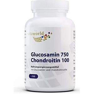 Vita World Glucosamine 750 Chondroïtine 100 100 Capsules - Gemaakt in Duitsland
