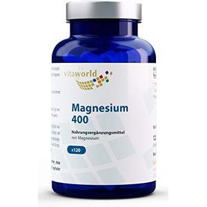 Vita World Magnesium 400mg 120 Capsules VEGAN - Gemaakt in Duitsland