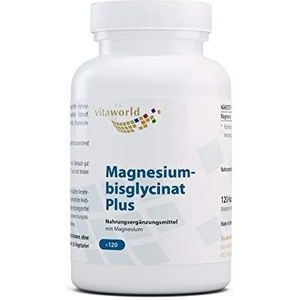 Vita World Magnesium Bisglycinate Plus - 120 Capsules - VEGAN - Gemaakt in Duitsland
