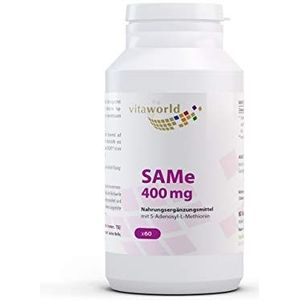 Vita World SAMe 400mg - Met S-Adenosyl-L-Methionine - 60 Capsules - VEGAN - Gemaakt in Duitsland
