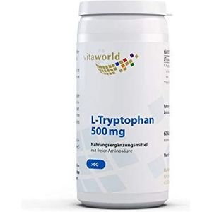 Vita World Tryptofaan 500 mg - 60 Capsules VEGAN - Gemaakt in Duitsland