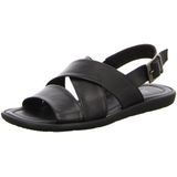 Sioux - Sandalen - Zwart - Glad Leer - Gewrichtsbescherming - Optimale Demping