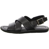 Sioux - Sandalen - Zwart - Glad Leer - Gewrichtsbescherming - Optimale Demping