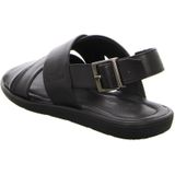 Sioux - Sandalen - Zwart - Glad Leer - Gewrichtsbescherming - Optimale Demping