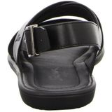 Sioux - Sandalen - Zwart - Glad Leer - Gewrichtsbescherming - Optimale Demping