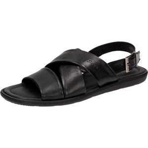Sioux - Sandalen - Zwart - Glad Leer - Gewrichtsbescherming - Optimale Demping
