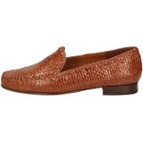 Loafers - Color-Blocking - Leer - Gevlochten Structuur - Blokhak