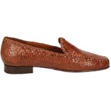 Loafers - Color-Blocking - Leer - Gevlochten Structuur - Blokhak