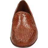 Loafers - Color-Blocking - Leer - Gevlochten Structuur - Blokhak