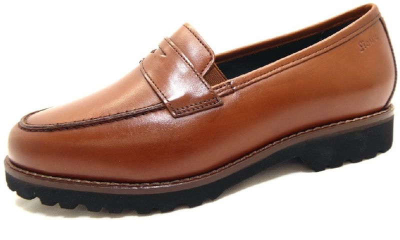 Instappers - Effen - Leer - Platte Hak