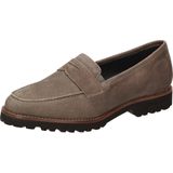 Instappers - Meredith - Effen - Leer - Suède - Platte Hak