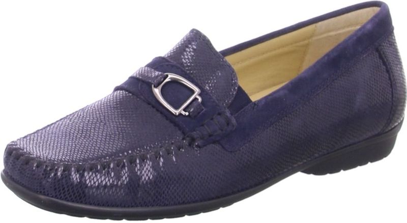 Sioux - CORTIZIA-723-H - Instappers - Blauw - Nubuck - Rubber Zool