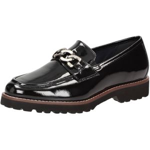 Sioux - Meredith - Instapper - Zwart - Leer - Rubberzool