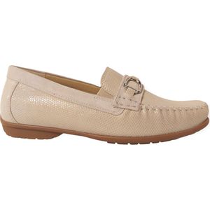 Sioux Instapper Cortizia-723-H Off White Reptielprint Suède Verwisselbaar Voetbed Wijdte H