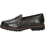 Sioux - Meredith-741-Wf-H - Mocassins - Zwart - Bovenmateriaal van Zacht Leer - Zachte Rubberen Zool - Elastische Comfortabele Band