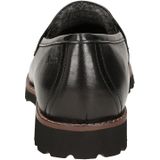 Sioux - Meredith-741-Wf-H - Mocassins - Zwart - Bovenmateriaal van Zacht Leer - Zachte Rubberen Zool - Elastische Comfortabele Band