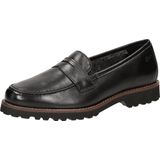Sioux - Meredith-741-Wf-H - Mocassins - Zwart - Bovenmateriaal van Zacht Leer - Zachte Rubberen Zool - Elastische Comfortabele Band