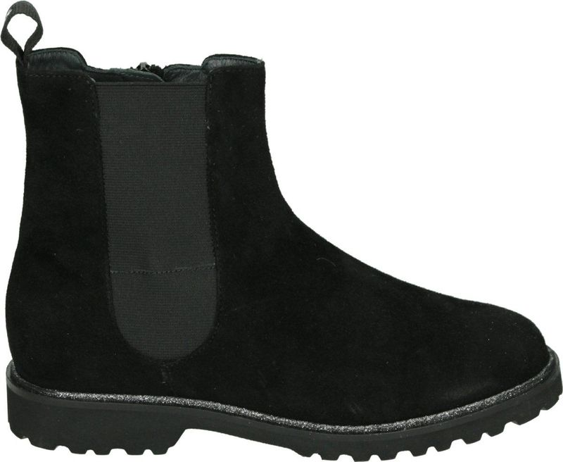 Enkellaarsjes - Meredith - Effen - Leer/Textiel/Suède - Platte Hak