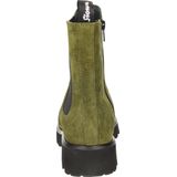 Meredira - Enkellaarsjes - Effen - Leer/Suède - Platte Hak