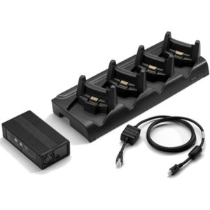 Zebra - 4-Slot Ethernet Cradle Kit - Accessoires voor Barcode Scanners - Zwart - Robuust