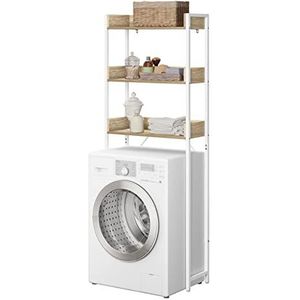 EUGAD Toiletrek, badkamerrek, wasmachinerek, 3 verdiepingen badkamerrek, ruimtebesparend rek boven de wasmachine toilet, verstelbaar, multifunctioneel