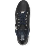 Donkerblauw/Bruin - Vrijetijdsschoen - Vetersluiting - Sleehak