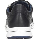 Donkerblauw/Bruin - Vrijetijdsschoen - Vetersluiting - Sleehak