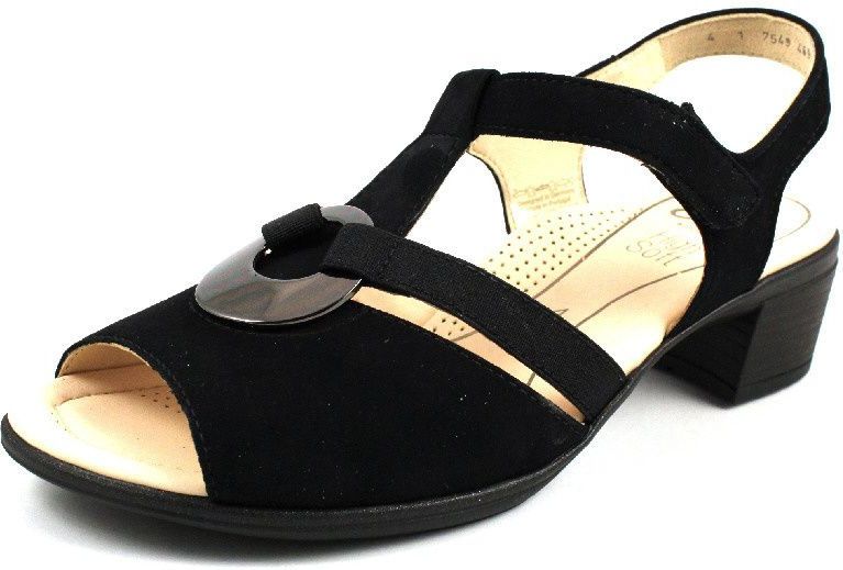 Ara - Lugano - Sandalen - Zwart - Blokhak - Klittenbandsluiting