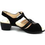 ARA Lugano sandalen met hak voor dames, zwart, 39 EU Weit