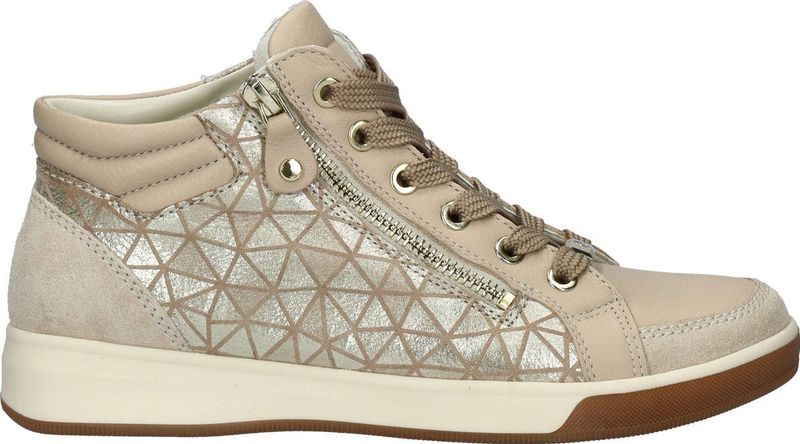 Ara Rome high dames hoge sneaker - Beige multi