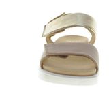 ARA - Sandalen - Beige - Zilver - Profielzolen - Verstelbare Riemen - Velcro Sluiting