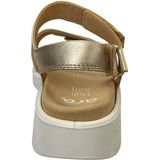 ARA - Sandalen - Beige - Zilver - Profielzolen - Verstelbare Riemen - Velcro Sluiting