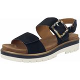 Ara - Malaga - Sandalen - Donkerblauw - Klittenbandsluiting - Plateauhak
