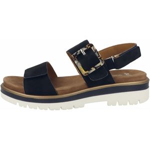 Ara - Malaga - Sandalen - Donkerblauw - Klittenbandsluiting - Plateauhak