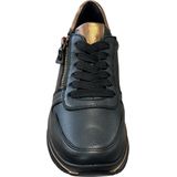 Ara - 1227540 - Lage Sneakers - Zwart - Glad Leer - Wijdte H