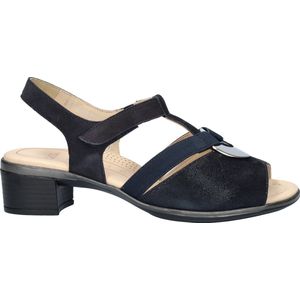 Ara - Lugano - Sandaal - Zand - Metallic - Blokhak - Klittenbandsluiting