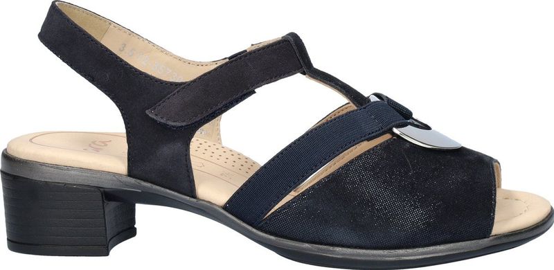 Ara - Lugano - Sandaal - Zand - Metallic - Blokhak - Klittenbandsluiting