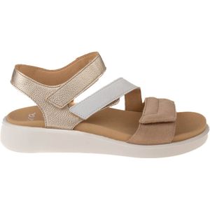 Ara - Madeira - Sandaal - Zand/Wit/Platinakleur - Sleehak