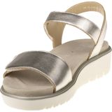 Sandaal - Effen - Leer - Velcro Sluiting - Sleehak