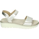 Sandaal - Effen - Leer - Velcro Sluiting - Sleehak