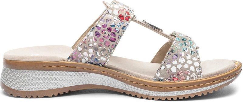 Sandaal - Tampa - Effen - Leer - Velcro Sluiting - Sleehak